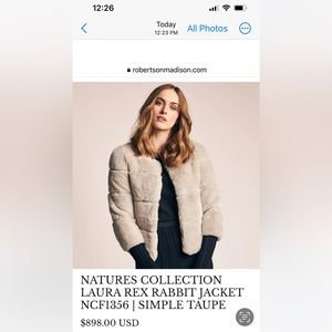 COPY - Natures Collection Laura Rex Rabbit fur Jacket